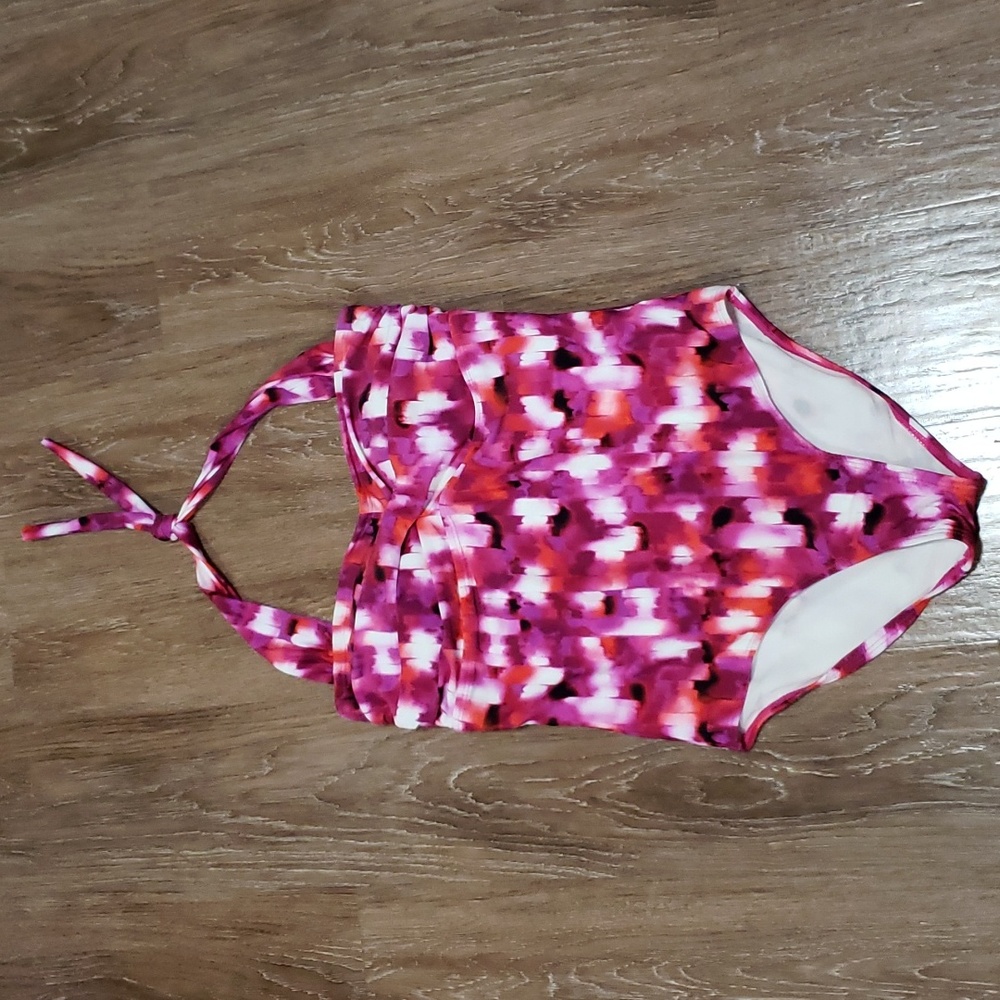 (XL) Black Label Colorful One Piece Padded Support Swimsuit Beachwear